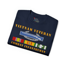 Load image into Gallery viewer, Unisex Ultra Cotton Tee - Army - Vietnam Veteran - Cbt Infantryman w CIB VN SVC