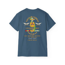 Load image into Gallery viewer, Unisex Ultra Cotton Tee - Vietnam Combat Aviation Vet w Air Crew Badges - HQ & HQ Company 12th Aviation Group Combat Blackjack - Sgt Howard Meyers - 1968-1969 SVC X 300