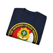 Load image into Gallery viewer, Unisex Ultra Cotton Tee - Army - 2nd Armored Cavalry Regiment DUI - Red White - Operation Desert Storm