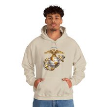 Load image into Gallery viewer, Marine Corps Emblem Hoodie – USMC Eagle Globe Anchor Sweatshirt