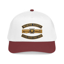 Load image into Gallery viewer, Mid Profile Baseball Cap - USCG - Marine Safety - Auxiliary w txt - 3D - Enhanced