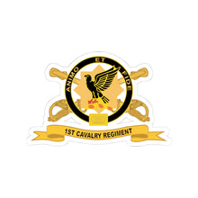 Load image into Gallery viewer, Kiss-Cut Stickers - Army - 1st Cavalry Regiment w Br - Ribbon X 300