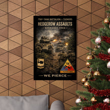 Load image into Gallery viewer, Matte Poster - 758th Tank Battalion - Tuskers in the hedgerow assault, 1944
