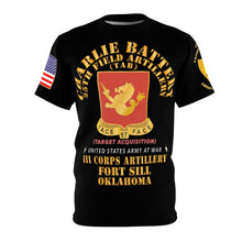 Load image into Gallery viewer, All Over Printing (AOP) - Army - Charlie Battery, 25th Field Artillery (TAB) - III Corps Artillery, Fort Sill, Oklahoma
