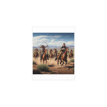 Load image into Gallery viewer, Indoor and Outdoor Silk Posters - Apache Indians attacking a Pony Express Rider