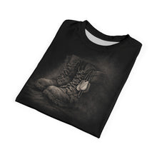 Load image into Gallery viewer, Veterans Tribute All-Over Print Tee — "Old Soldiers Never Die"