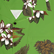 Load image into Gallery viewer, Men's Hawaiian Shirt (AOP) - Lite Green - Flowers and Palms