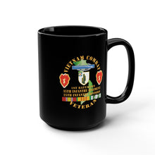 Load image into Gallery viewer, Black Mug 15oz - Vietnam Combat Infantry Veteran w 1st Bn 35th Inf - 25th ID SSI X 300