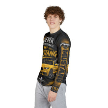 Load image into Gallery viewer, Never Underestimate My Mustang Long Sleeve Shirt — Men's UV Protection