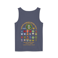 Load image into Gallery viewer, Unisex Combat Veteran Tank Top, Always Earned Never Given Apparel, Military Tribute Shirt, Patriotic Gift for Veterans, Summer Casual Wear - Combat Veteran - 11B40X - Retired Army with Multi Units