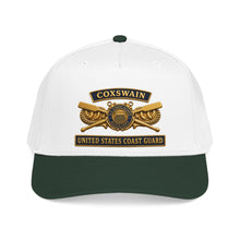 Load image into Gallery viewer, Mid Profile Baseball Cap - USCG - Coxswain - Auxiliary w txt - 3D - Enhanced