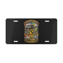 Load image into Gallery viewer, License Plate - Army - Vietnam Combat Cavalry Veteran w 1st Cav Div SSI Big Helo - 3D - Enhanced