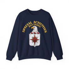 Load image into Gallery viewer, Crewneck Sweatshirt - Special Activities Division - COA - Central Intelligence Agency - 3D - Enhanced