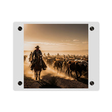 Load image into Gallery viewer, Acrylic Wall Art Panel - Dirty, dusty cattle drive in the Old West