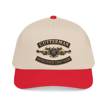 Load image into Gallery viewer, Mid Profile Baseball Cap - USCG - Cutterman - Auxiliary w txt - 3D - Enhanced