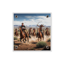 Load image into Gallery viewer, Acrylic Wall Art Panel - Apache Indians attacking a Pony Express Rider