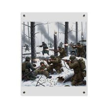 Load image into Gallery viewer, Acrylic Wall Art Panel - 101st Airborne Division fighting the German Army at the Battle of Bastogne