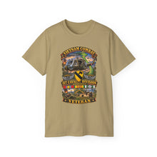 Load image into Gallery viewer, Unisex Ultra Cotton Tee - Army - Vietnam Combat Cavalry Veteran w 1st Cav Div SSI Big Helo - 3D - Enhanced