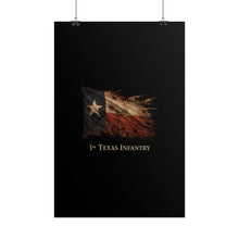 Load image into Gallery viewer, Rolled Posters - 1st Texas Infantry in the cornfield - Tattered Texas pride in battle - Left