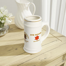 Load image into Gallery viewer, United States Army 6th Infantry Division "Red Star" Veteran Stein Mug