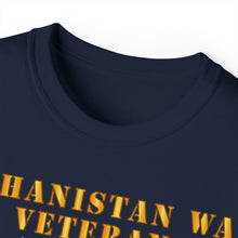 Load image into Gallery viewer, Unisex Ultra Cotton Tee - Army - Afghanistan War Veteran - Combat Action Badge w CAB AFGHAN SVC