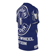 Load image into Gallery viewer, Unisex Cut & Sew Tee (AOP) - Spyder Ryder - Three Wheel Motion - Royal Dark Blue