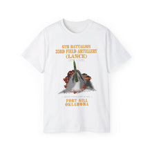 Load image into Gallery viewer, Unisex Ultra Cotton Tee - Field Artillery - 6th Bn, 33rd Field Artillery, Ft Sill, OK LANCE Firing - 1975-1981 X 300