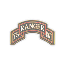 Load image into Gallery viewer, Kiss-Cut Stickers - Army - 75th Ranger Regiment - Ranger Scroll - 3D - Enhanced