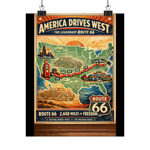 Load image into Gallery viewer, Matte Poster - Route 66 - America Drives West