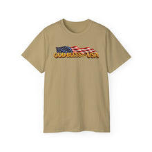Load image into Gallery viewer, Unisex Ultra Cotton Tee - God Bless the USA w Waving Flag - 3D - enhanced