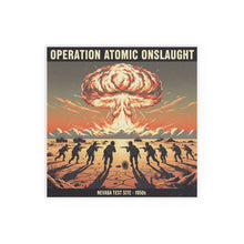 Load image into Gallery viewer, Indoor and Outdoor Silk Posters - Atomic Testing in Nevada Desert Operation Fury - Toward the attack