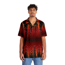Load image into Gallery viewer, Men's Hawaiian Shirt (AOP) - Red Night Sky with Stars