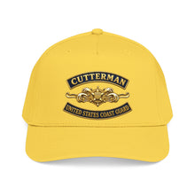 Load image into Gallery viewer, Mid Profile Baseball Cap - USCG - Cutterman - Officer w txt - 3D - Enhanced