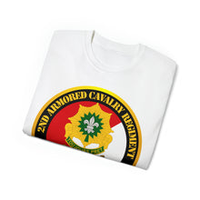 Load image into Gallery viewer, Unisex Ultra Cotton Tee - Army - 2nd Armored Cavalry Regiment DUI - Red White - Operation Desert Storm