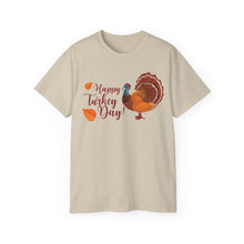 Load image into Gallery viewer, Unisex Ultra Cotton Tee - Happy Turkey Day - Thanksgiving