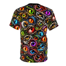Load image into Gallery viewer, All-Seeing Eyes Tee — Psychedelic Multicolor Eye Pattern Shirt