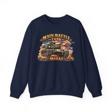 Load image into Gallery viewer, Crewneck Sweatshirt - Army - Main Battle Tank - M60A1 w Fire- Right Face - 3D - Enhanced