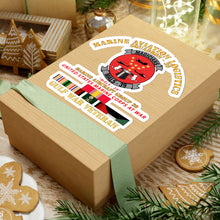 Load image into Gallery viewer, Kiss-Cut Stickers - USMC - Marine Aviation Logistics Squadron 39 - MALS 39 - Magicians - Gulf War Vet w SVC