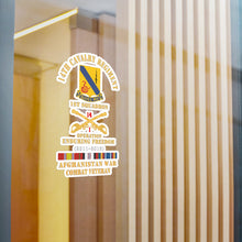 Load image into Gallery viewer, Kiss-Cut Vinyl Decals - Army - 14th Cavalry Regiment w Cav Br - 1st Squadron - OEF - 2011-2012 - Red Txt Cbt Vet w AFGHAN SVC X 300