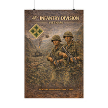 Load image into Gallery viewer, Matte Poster - 4th Infantry Division in Vietnam 1966-1970