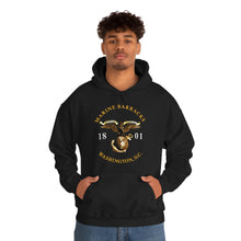 Load image into Gallery viewer, Unisex Heavy Blend™ Hooded Sweatshirt - Marine Barracks - Washington, D.C 1801 X 300