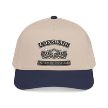 Load image into Gallery viewer, Mid Profile Baseball Cap - USCG - Coxswain w txt - Silver - 3D - Enhanced