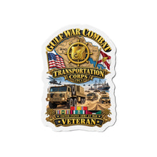 Load image into Gallery viewer, Die-Cut Magnet - Army - Gulf War Combat Vet - Transportation Corps - 3D - Enhanced