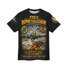 Load image into Gallery viewer, WWII 775th Bomb Squadron 'On Mission' All-Over Print Tee - Celone Airfield