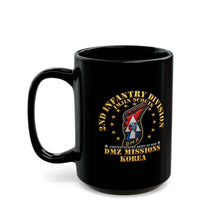 Load image into Gallery viewer, Black Mug (15oz) - Army - 2nd Infantry Division - ImJin Scout - DMZ Missions - 3D - Enhanced