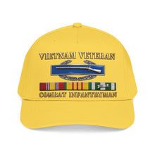Load image into Gallery viewer, Mid Profile Baseball Cap - Army - Vietnam Veteran - Cbt Infantryman w CIB VN SVC - 3D X 300