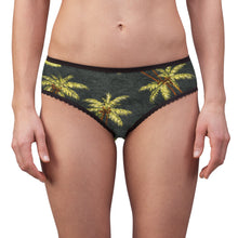 Load image into Gallery viewer, Palm Tree Print Women's Briefs — Tropical Beach Bikini Underwear