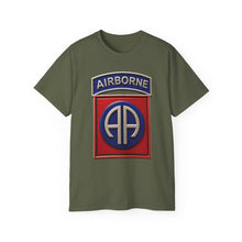 Load image into Gallery viewer, Unisex Ultra Cotton Tee - Army - 82nd Airborne Division - SSI wo Txt - 3D - Enhanced