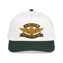 Load image into Gallery viewer, Mid Profile Baseball Cap - USCG - Aircrew Badge w txt - 3D - Enhanced