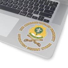 Load image into Gallery viewer, Kiss-Cut Stickers - Army - 2nd Armored Cavalry Regiment DUI - Red White - Operation Desert Storm